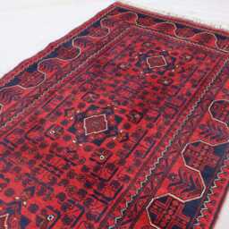 2'10x9'5 Ft Afghan Runner Rug, Tribal Khal Mohammedi Antique Pattern Handmade Wool Red Oriental Turkmen Kitchen 3x10 - thumbnail 3