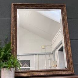 Handmade Wall Mirror Handcrafted Mirror Sevilla Gold Contemporary Design Heavy Distressing - thumbnail 2