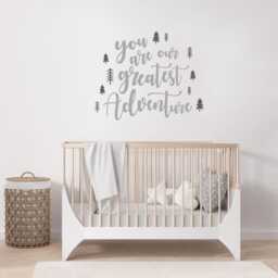 You Are Our Greatest Adventure Vinyl Decal, Inspirational Quote For Home Decor, Woodland Nursery Wall Art Saying, Custom Prints Stickers - thumbnail 1