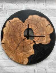 Minimal Frameless Wall Clock, Handcrafted Silent Clock With Live Edge Wood, Artsy For Kitchen, Livingroom, Bedroom, Home & Office