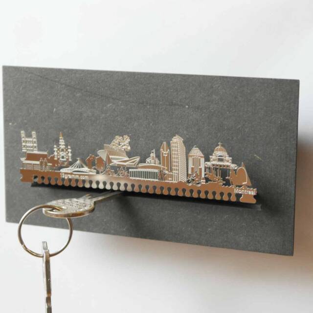 Montreal Skyline Key Rack - Travel Souvenir, Home Decor - image 1