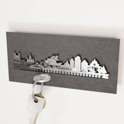 Montreal Skyline Key Rack - Travel Souvenir, Home Decor - thumbnail 2