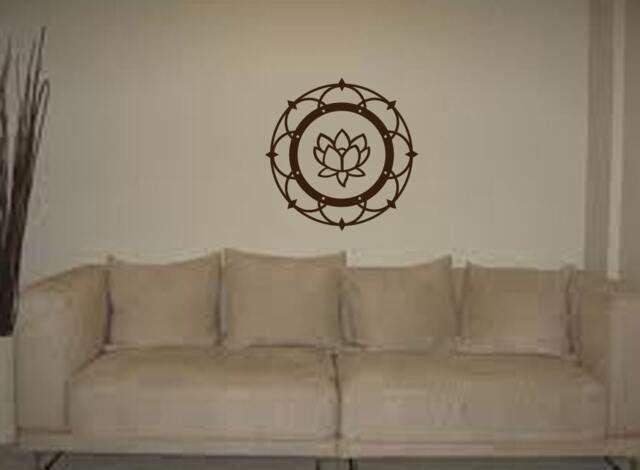 Lotus Flower Vinyl Wall Decal Bohemian Home Decor - image 1