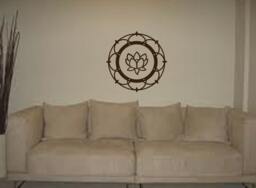Lotus Flower Vinyl Wall Decal Bohemian Home Decor - thumbnail 1