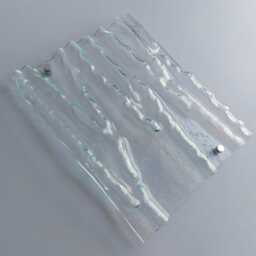 "Fused Glass Wall Art Panel Modern Clear Texture, 10 5/8"" X 13 3/8" - thumbnail 3