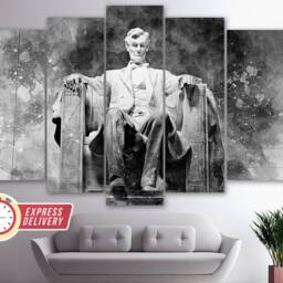 Lincoln Memorial Canvas Art, Wall Paintings, Poster, Office Decor, Print, Lawyer Gift, Art - thumbnail 2