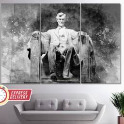 Lincoln Memorial Canvas Art, Wall Paintings, Poster, Office Decor, Print, Lawyer Gift, Art - thumbnail 4