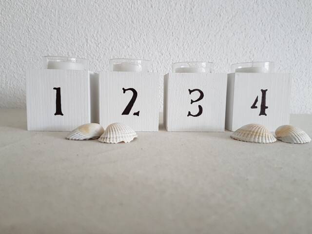 Advent - Wooden Cubes For Tealights, Glass Holders - image 1
