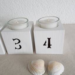 Advent - Wooden Cubes For Tealights, Glass Holders - thumbnail 2