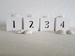 Advent - Wooden Cubes For Tealights, Glass Holders