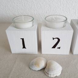 Advent - Wooden Cubes For Tealights, Glass Holders - thumbnail 3