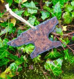 Anvil Blacksmith Rustic Art Hanger Gift Rusty Metal Decor Home Garden Plaque 10cm Christmas Tree Decoration Small Stoking Filler Present - thumbnail 1