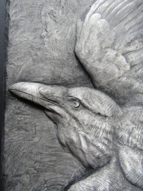 Raven in Flight Relief Sculpture Art Limited Edition - image 1