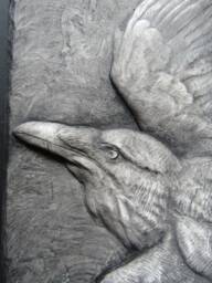 Raven in Flight Relief Sculpture Art Limited Edition - thumbnail 1