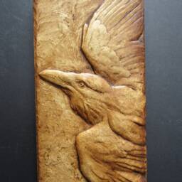 Raven in Flight Relief Sculpture Art Limited Edition - thumbnail 2