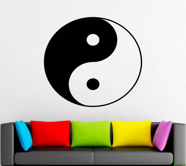 Yin Yang Wall Decal Taoism Balance Vinyl Sticker 2041 - image 1