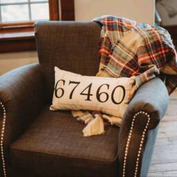 Zip Code Pillow Custom State Outline, New Home Gift - thumbnail 2