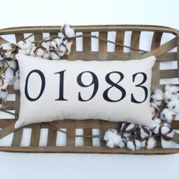 Zip Code Pillow Custom State Outline, New Home Gift - thumbnail 3