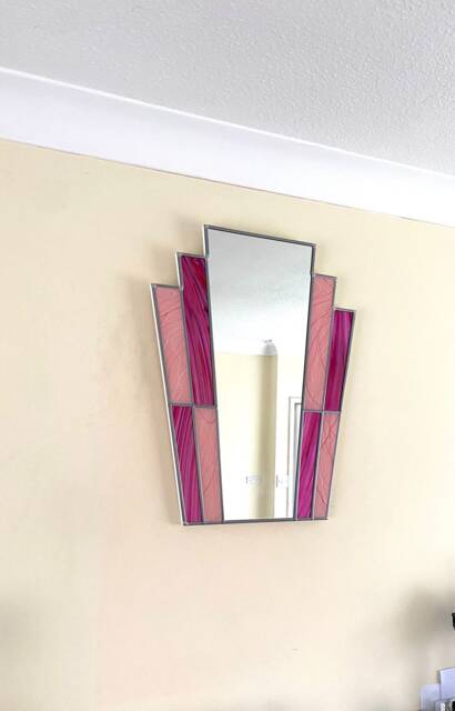 Art Deco Mirror Calypso - Pink Duo - image 1