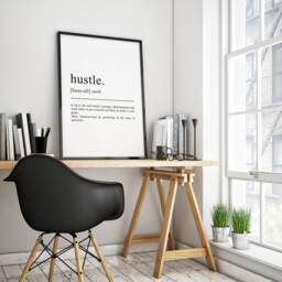 Hustle Definition Poster - Motivational Print For Entrepreneurs Office Wall Art Available in Multiple Sizes A2 A3 A4 - thumbnail 2