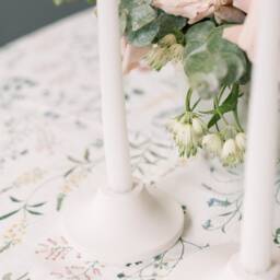 Small Disk Concrete Modern Taper Candle Holder - thumbnail 3