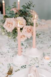 Small Disk Concrete Modern Taper Candle Holder