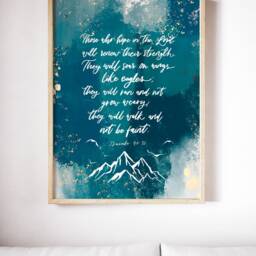 Isaiah 4031 Print, Those Who Hope in The Lord Will Renew Their Strength, Scripture, Bible Verse, Verse Wall Art, Print - thumbnail 2