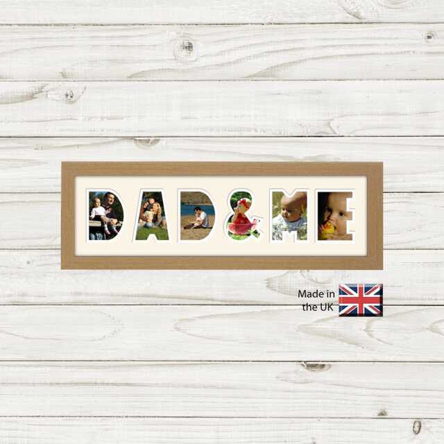 Dad & Me Photo Frame Word Name Special Gift Father's Day 1281 By Photos in A Word - image 1