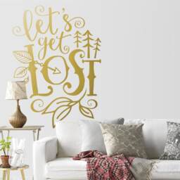 Let's Get Lost Wall Decal - Nursery Quote, Woodland Decal, Wanderlust Adventure Sticker - thumbnail 4