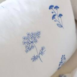 Pruitt Embroidered Cotton Pillow, Blue Decorative Pillow Case, Throw Cover, Cushion & Cover - thumbnail 3
