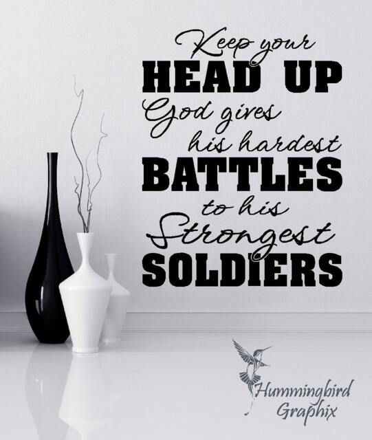 Inspirational Wall Decal Strongest Soldiers Vinyl Quote - image 1