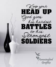 Inspirational Wall Decal Strongest Soldiers Vinyl Quote - thumbnail 1