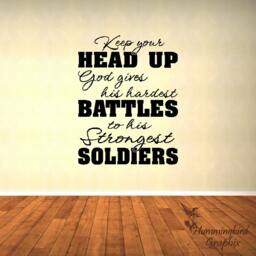 Inspirational Wall Decal Strongest Soldiers Vinyl Quote - thumbnail 2