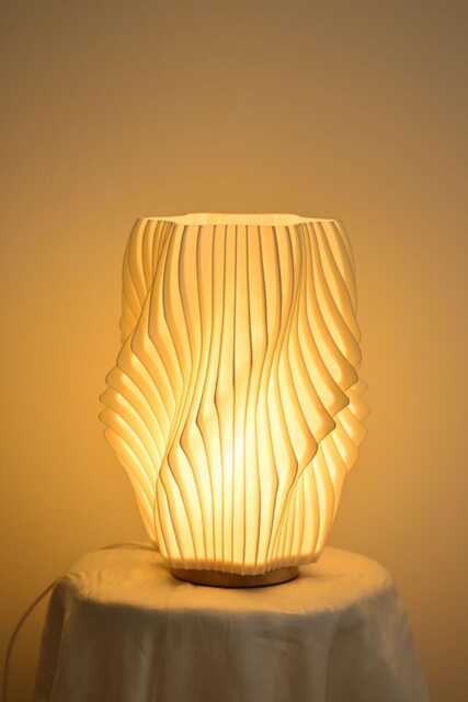 Modern 3D Printed Table Lamp, Bedside Lighting, Minimalist Mushroom Home Office Decor, Housewarming Gift - image 1