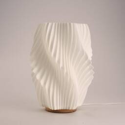 Modern 3D Printed Table Lamp, Bedside Lighting, Minimalist Mushroom Home Office Decor, Housewarming Gift - thumbnail 4
