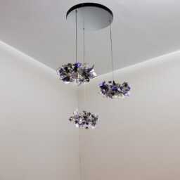 Island Falls, Pendant Chandelier Ceiling Lighting, Ceiling Light Flowers & Leaves Round Shape For Kitchen Dining Room - thumbnail 3