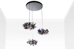 Island Falls, Pendant Chandelier Ceiling Lighting, Ceiling Light Flowers & Leaves Round Shape For Kitchen Dining Room