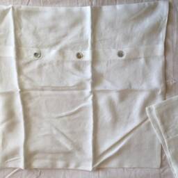 Shabby Chic Pre Washed 100% Natural Linen European Square Pillowcase Euro Sham Throw Buttons Closure - thumbnail 2