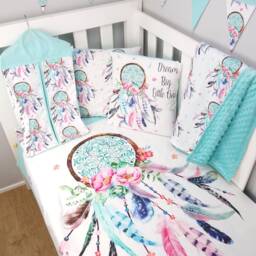 Dream Big Little One Aqua Dreamcatcher Cushion Cover - thumbnail 4