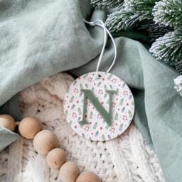 Personalised Christmas Tree Decoration - Customised Acrylic Ornament Traditional Decor - thumbnail 2