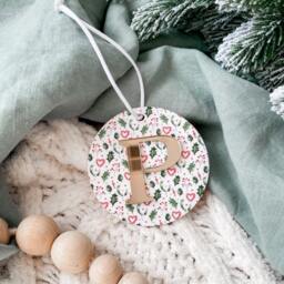 Personalised Christmas Tree Decoration - Customised Acrylic Ornament Traditional Decor - thumbnail 3