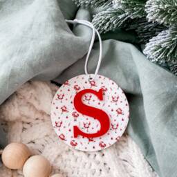 Personalised Christmas Tree Decoration - Customised Acrylic Ornament Traditional Decor - thumbnail 1