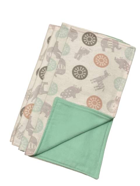 Moroccan Safari Baby Lovey Blanket - Cotton Flannel Security Blanket, Newborn Gift - image 1