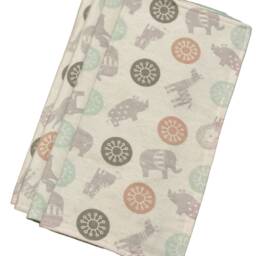 Moroccan Safari Baby Lovey Blanket - Cotton Flannel Security Blanket, Newborn Gift - thumbnail 3