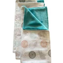 Moroccan Safari Baby Lovey Blanket - Cotton Flannel Security Blanket, Newborn Gift - thumbnail 2
