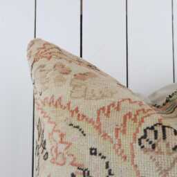Vintage Turkish Kilim Pillow Cover, 20x20 Inch Handmade Ethnic Cushion - thumbnail 2