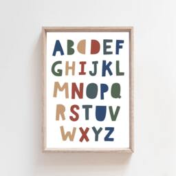 Set Of 3, Boys Blue Nursery Prints, Rainbow Wall Art, Bedroom Decor, Playroom Prints - thumbnail 3
