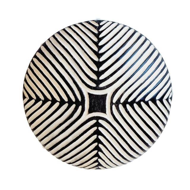 African Wood Shield - Wall Decor Authentic Cameroonian Bamileke Shields Wooden Hanging - image 1