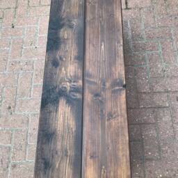 Rustic Pine Tv Unit Solid Wood Stand/Cabinet Dark Oak Wax Finish - thumbnail 2