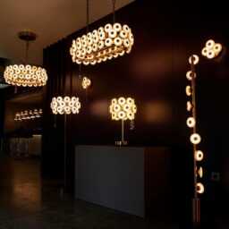 Brushed Brass Marble Led Wall Sconce - Modern Accent Lighting - thumbnail 2